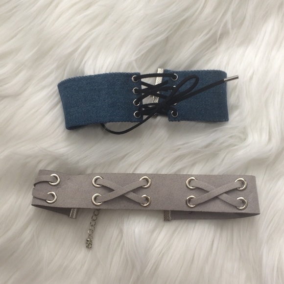 Charlotte Russe Jewelry - Charlotte Russe Lace Up Choker Bundle